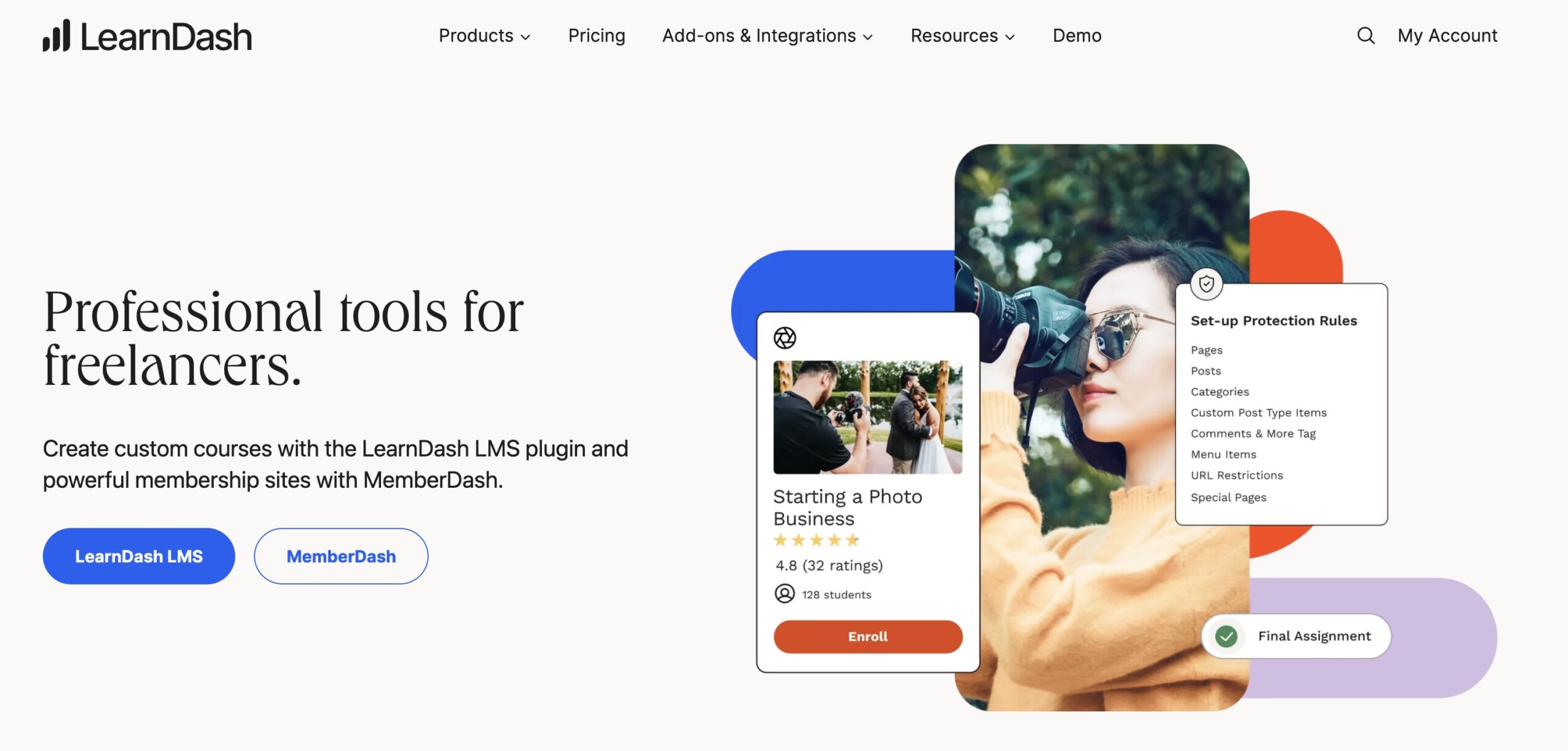 Aperçu du site internet LearnDash - LMS
